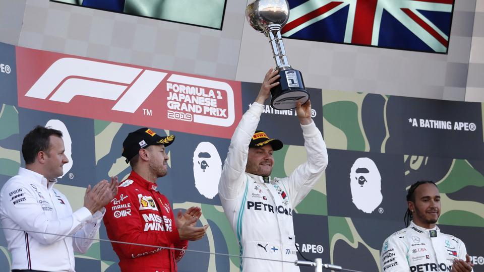 Valtteri Bottas wins Japanese Grand Prix, Mercedes clinch record  constructors' title - Hindustan Times