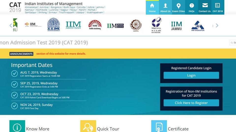 CAT 2019 Admit Card To Be Released Today At Iimcat.ac.in, Here’s How To ...