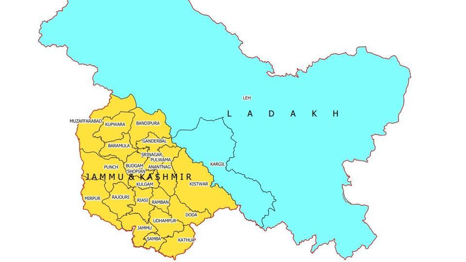 Union Territory Map Of India Here's India's New Map With Union Territories Of Jammu And Kashmir, Ladakh  | Latest News India - Hindustan Times