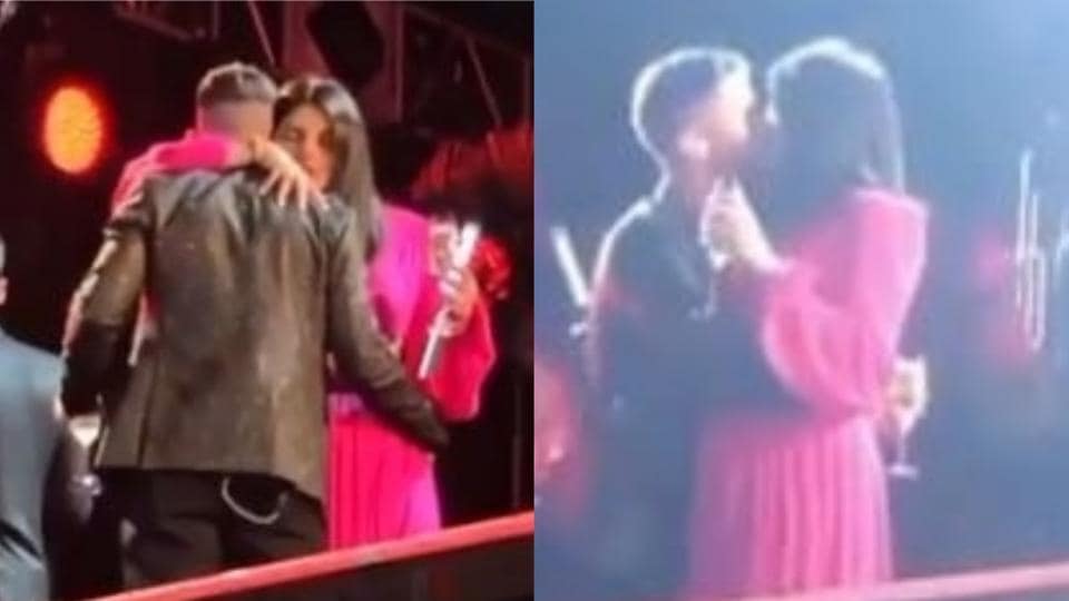 Priyanka Chopra Nick Jonas Kiss And Raise A Toast To New Year 2020 Amid Loud Cheers See Viral Video Hindustan Times 2016 priyanka chopra के लिए बहुत लकी साबित हुवा। priyanka chopra ने एक अमेरिकी नेटवर्क श्रृंखला quantico दक्षिण एशियाई महिला का किरदार निबाहा। priyanka chopra kiss scene video in quantico. priyanka chopra nick jonas kiss and