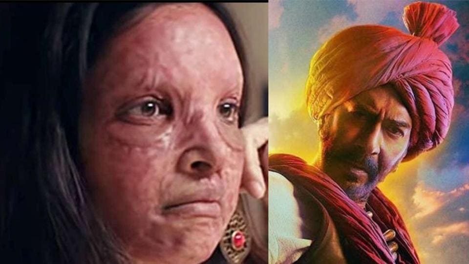 Tanhaji Vs Chhapaak box office day 8: Ajay Devgn film earns ₹128.41cr, Deepika Padukone’s film collects ₹29.13cr