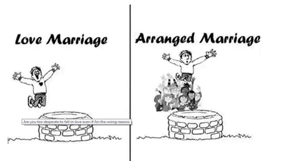 about love marriage and arranged marriage