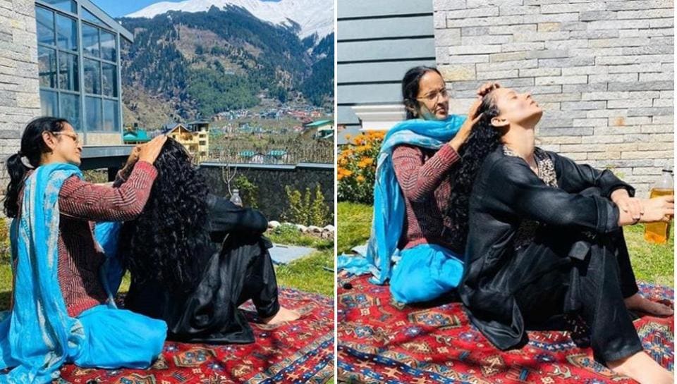 Kangana Ranaut S Mother Oils Her Hair Actor S Fans Charmed By Her Self Isolation Moments With Family See Pics Hindustan Times A few months back, bollywood diva kangana ranaut surprised her fans when the news of her building a mansion in her hometown manali apparently, ranaut had bought a piece of land in her scenic hometown in himachal pradesh after the success of queen (2014). kangana ranaut s mother oils her hair