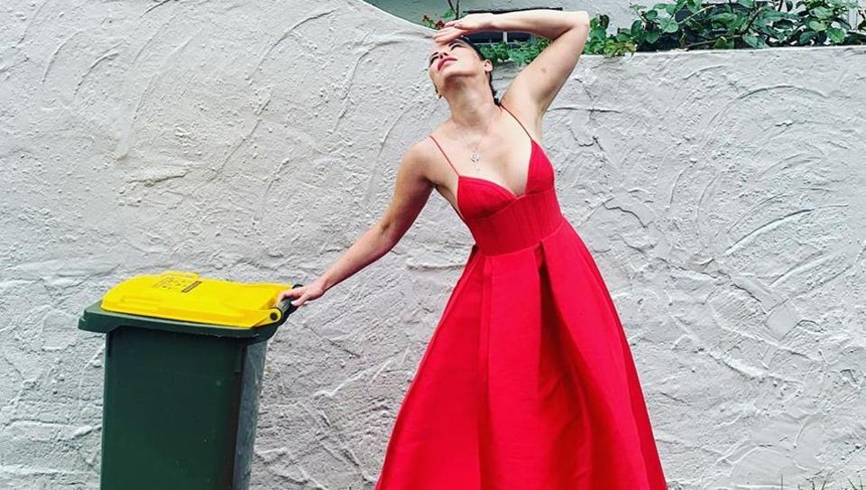 Trashy fashion Dressing up to take the bins out in coronavirus lockdown for BinIsolationOuting