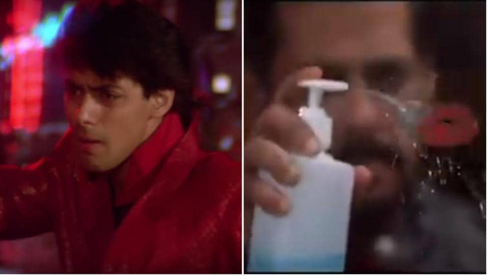 Salman Khan gives hilarious twist to Maine Pyaar Kiya kiss, shows what it would be like during coronavirus pandemic