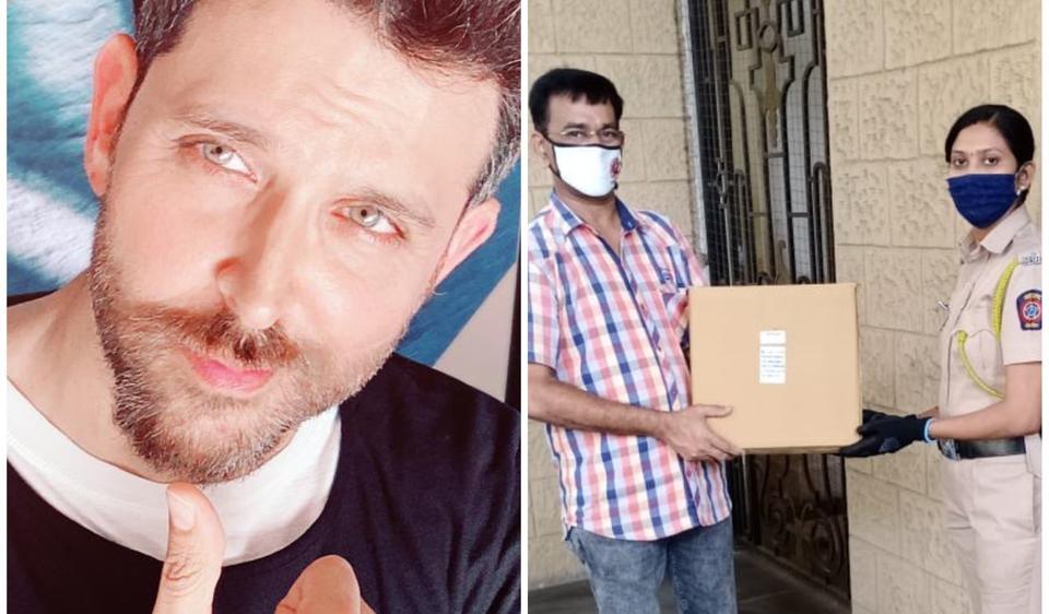 Hrithik Roshan gives sanitisers to police officers on coronavirus duty, thanks them for taking ‘our safety in their hands’