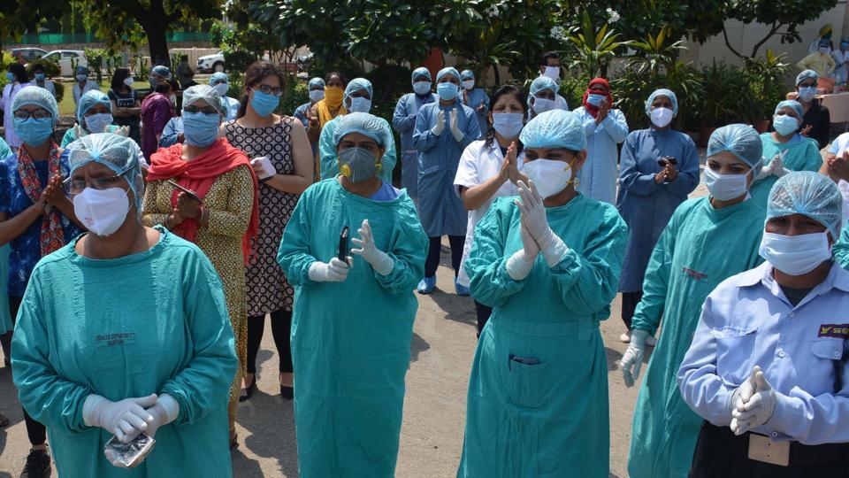 Chandigarh nurses call for fair wages, insurance on International Nurses Day.