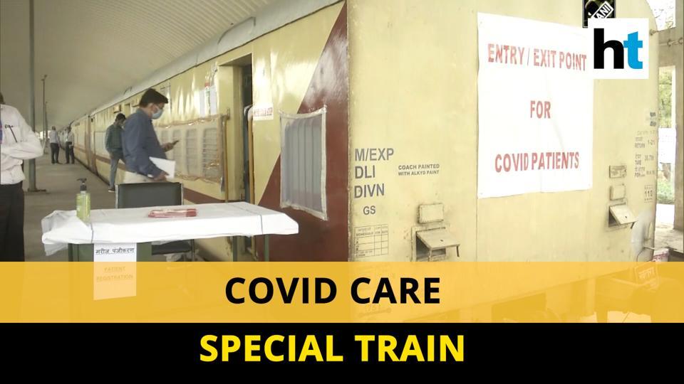 Watch Train turned into Covid care centre in Delhi’s Shakur Basti
