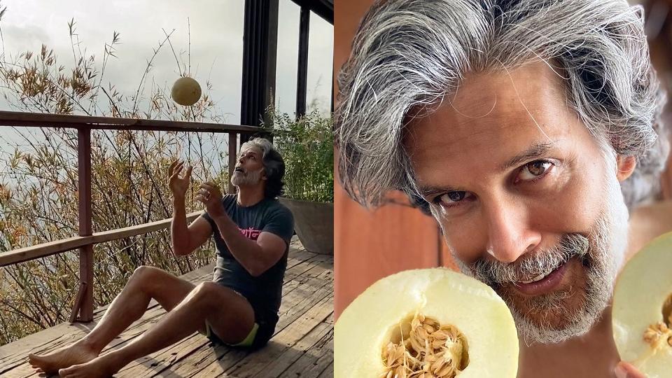 Milind Soman works out with muskmelon, shares secret behind his taut skin at 54