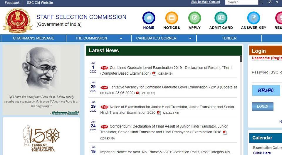 SSC CGL Tier 1 Results Declared At Ssc.nic.in, Check It Here ...