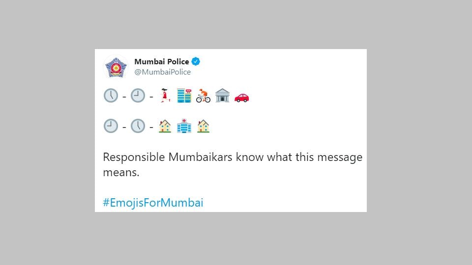 Can you decode this message written in emojis from Mumbai Police?