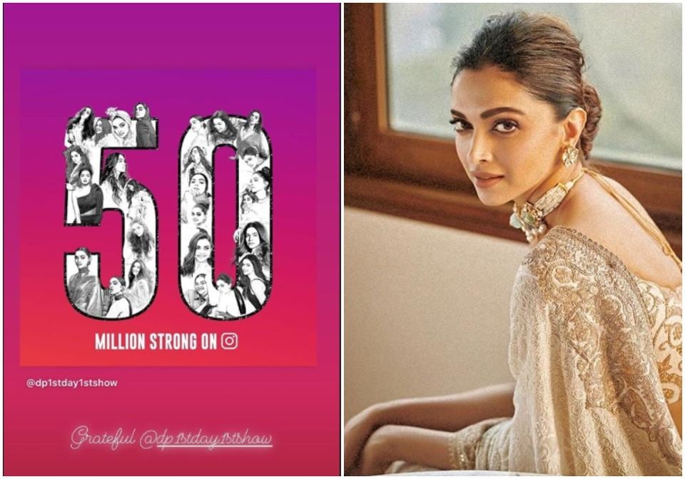 Deepika Padukone crosses 50 million mark on Instagram, becomes third Indian to do so