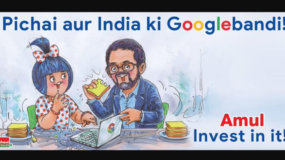 Amul shares 'Googlebandi' tweet on Google CEO Sundar Pichai's $10 billion  investment in India announcement | Trending - Hindustan Times