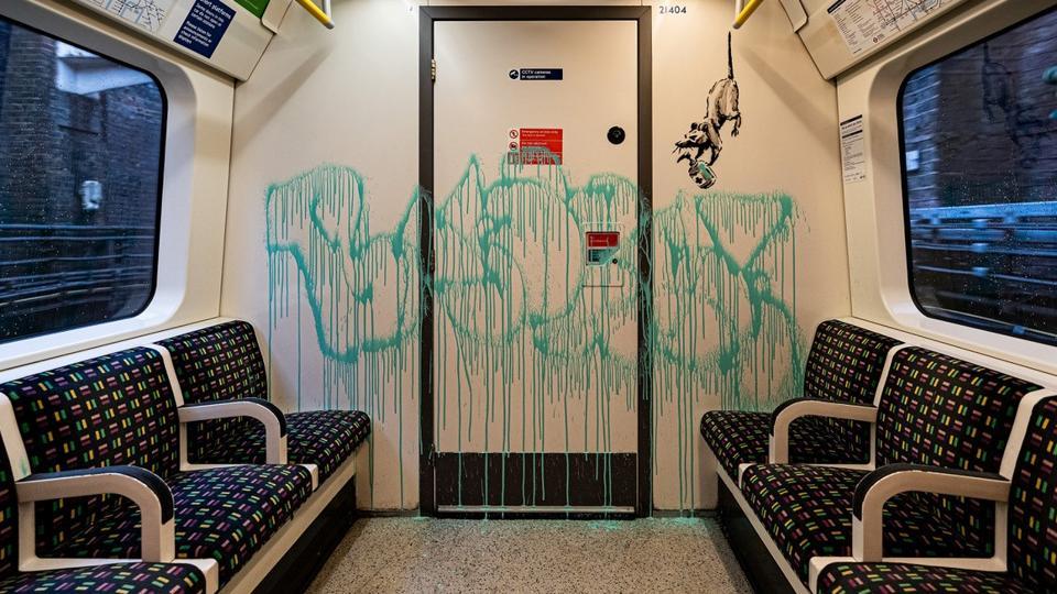 Coronavirus Banksy S Latest Graffiti In London S Underground Rail Inspired By Covid 19 Hindustan Times