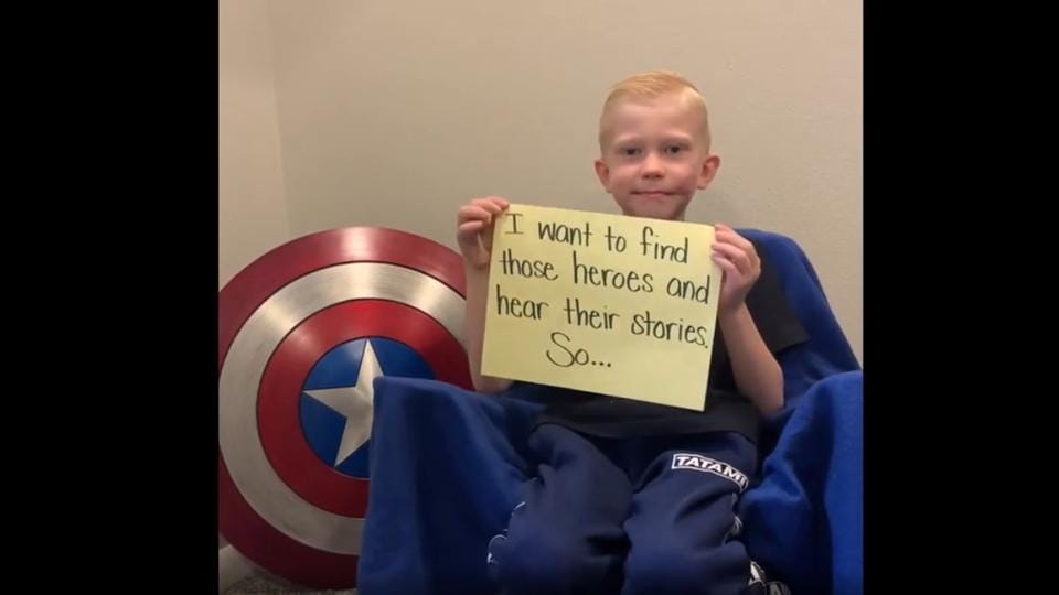 Bridger, the boy who saved his sister from a dog attack, posts a