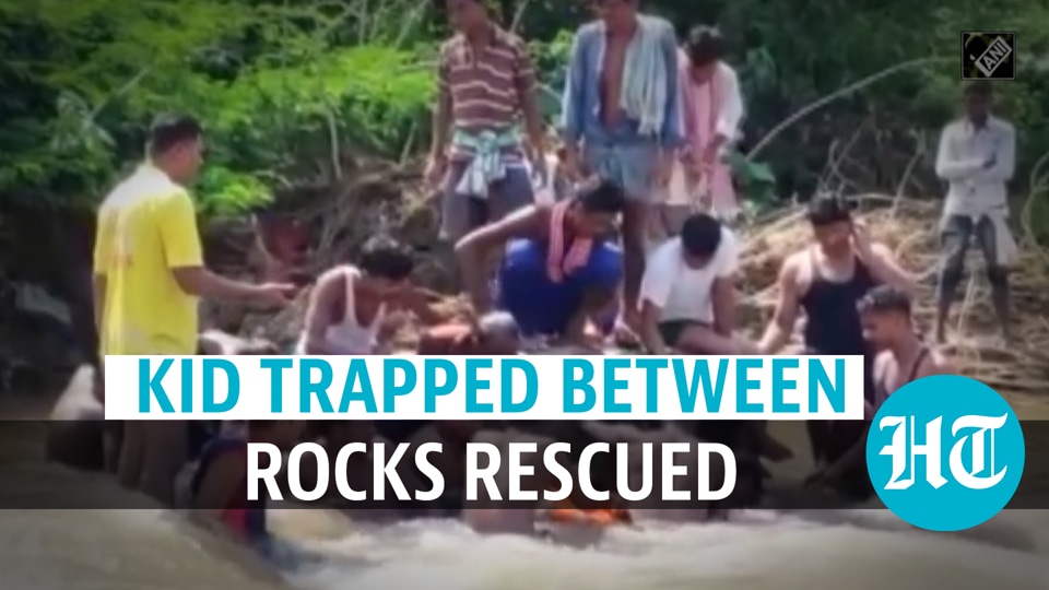 Watch: Odisha fire personnel rescue child trapped between rocks in ...