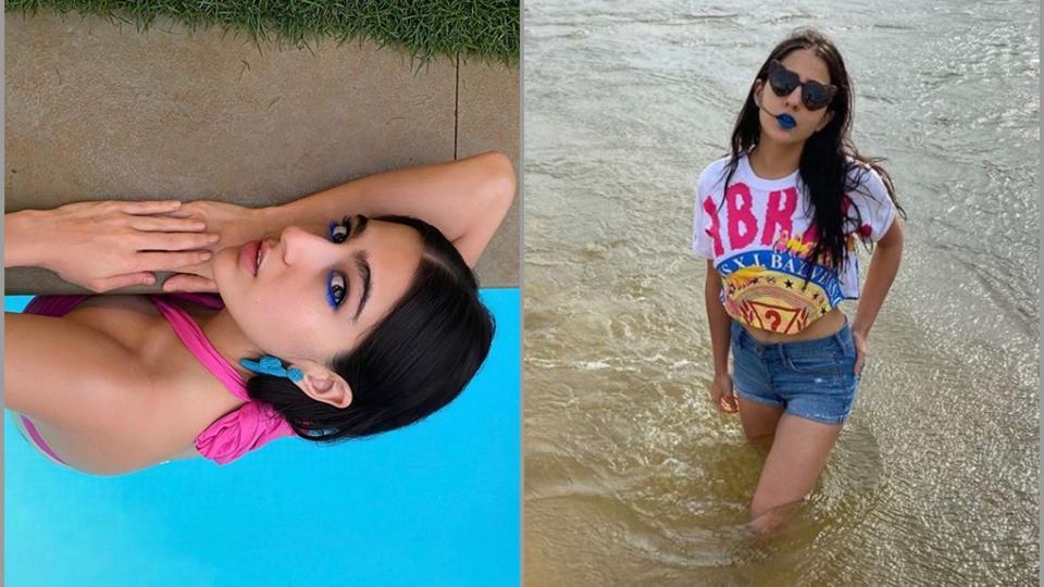 Blue mascara, blue lipstick and neon nailpaint: Sara Ali Khan’s quirky makeup choices to watch out for