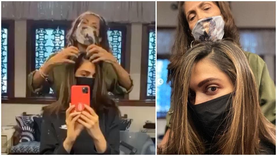 Deepika Padukone enjoys salon session in a mask, her new look is a hit with  fans. See pics | Bollywood - Hindustan Times