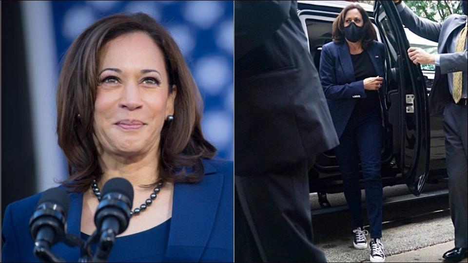 ‘Laced up and ready to win’: US Senator Kamala Harris looks effortlessly stylish as she rocks canvas shoes