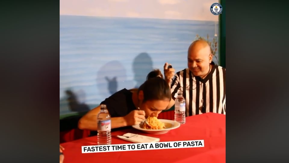 Watch: Woman Devours Pasta To Set World Record. Guess Her Speed