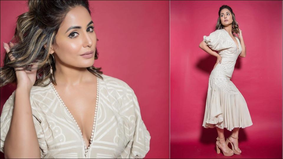 Hina Khan looks heavenly in white off-shoulder dress at UK Asian film  festival l See pics