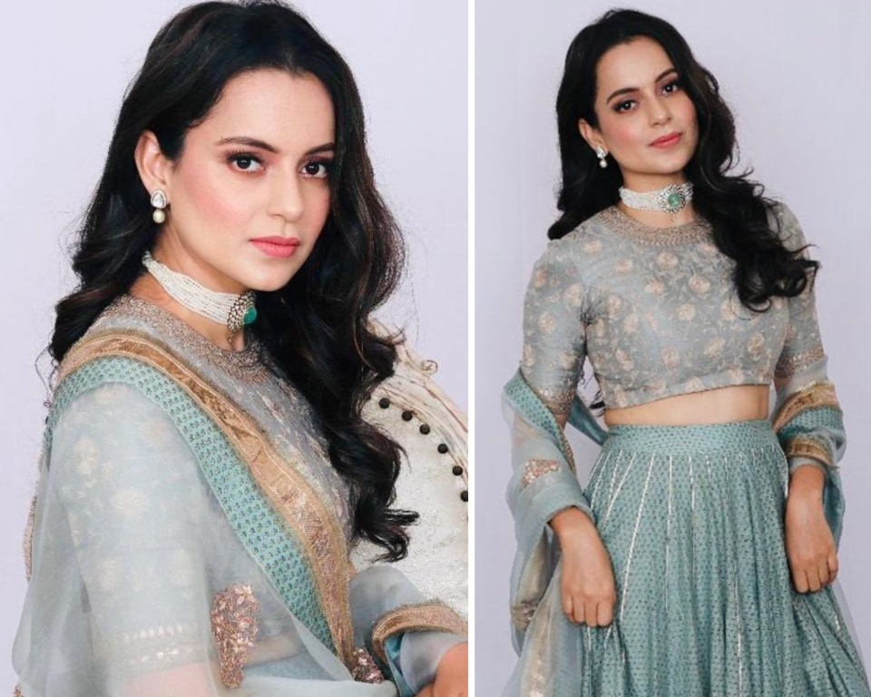 Kangana Ranaut Looks Regal at Brother's Wedding in Her Multicolour Lehenga  by Anuradha Vakil - See Latest Pics