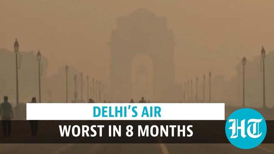 Watch: Water sprinklers on roads as Delhi records worst air in 8 months ...