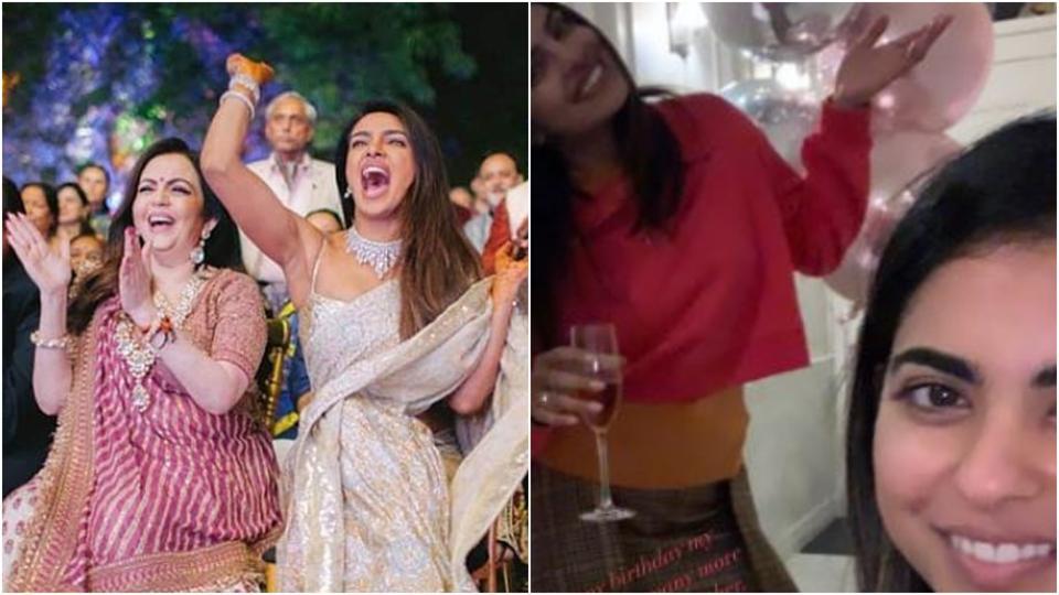 Priyanka Chopra, Alia Bhatt wish Isha and Akash Ambani on their birthday with adorable pics. See here