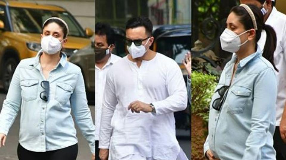 Soon-to-be mom Kareena Kapoor seen with husband Saif Ali Khan in Mumbai ...