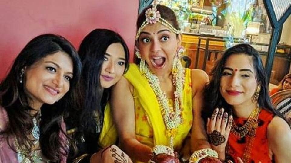 Www Haldi Garl Sex - Kajal Aggarwal's haldi, mehendi functions with her girl gang were fun as  these unseen pics show | Bollywood - Hindustan Times