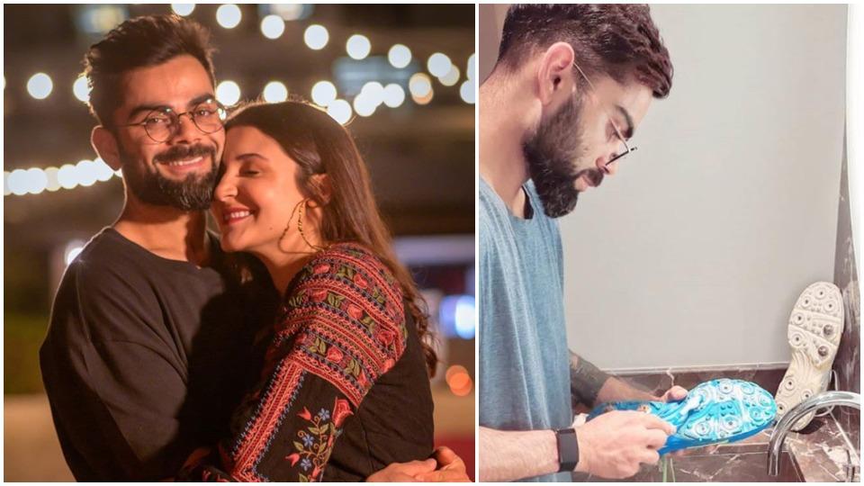 Anushka Sharma Shares Virat Kohli S Pic As He Cleans His Shoes With A Toothbrush Ahead Of Australia Tour Hindustan Times New 'selfie king' of indian cricket team. anushka sharma shares virat kohli s pic