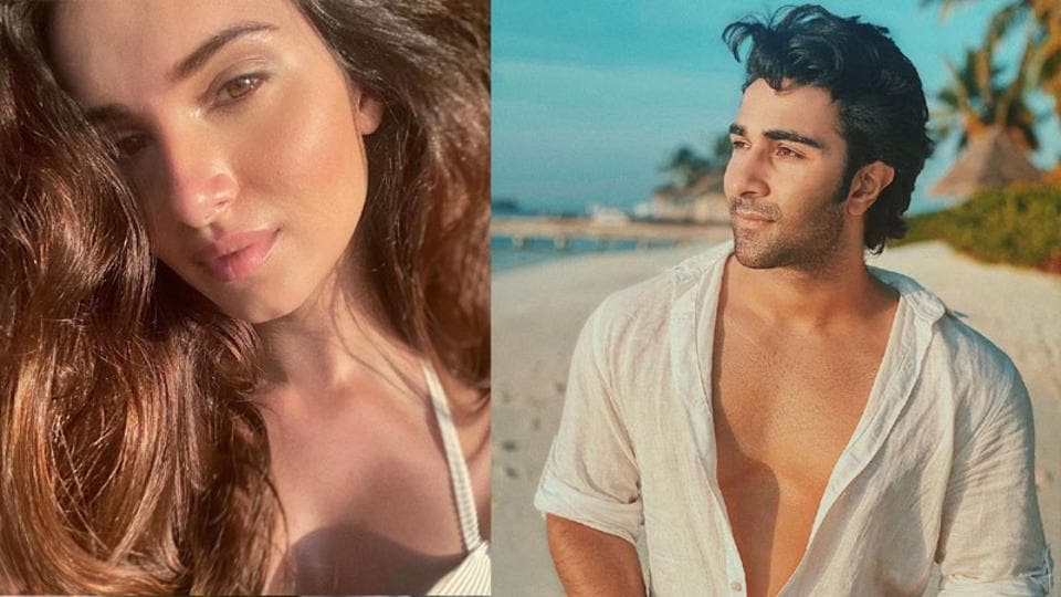 Tara Sutaria, Aadar Jain twin in white beachwear as they soak the winter sun in Maldives. See pics