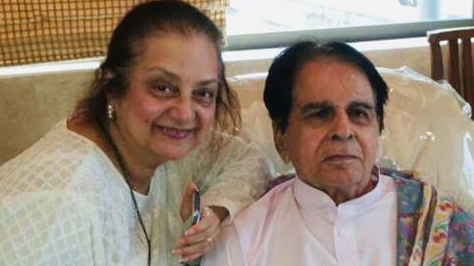 Dilip Kumar and Saira Banu pose together. Dilip Kumar and Saira Banu pose together.