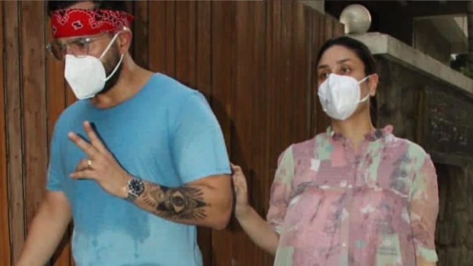 This photo of Saif Ali Khan sporting a huge tattoo as he poses with Kareena  Kapoor Khan is taking the internet by surprise  Bollywood News   Bollywood Hungama