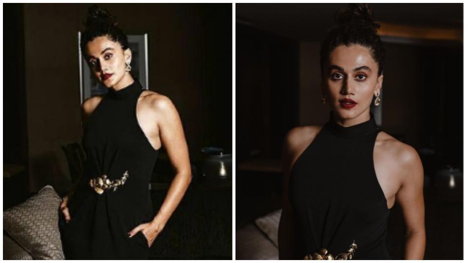 taapsee pannu black dress