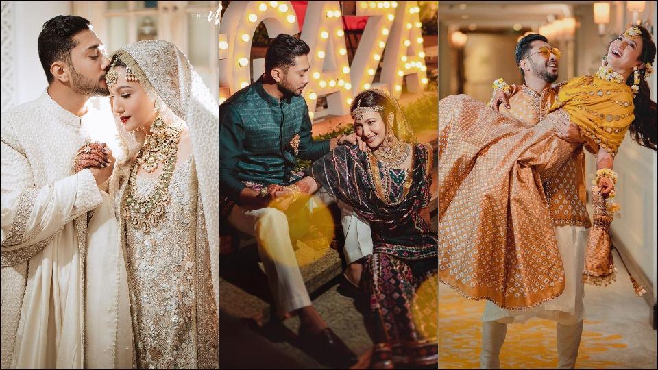 Gauahar Khan-Zaid Darbar's 'dream nikah outfit' designed by Pakistani label  Laam to stunning mehendi-sangeet looks