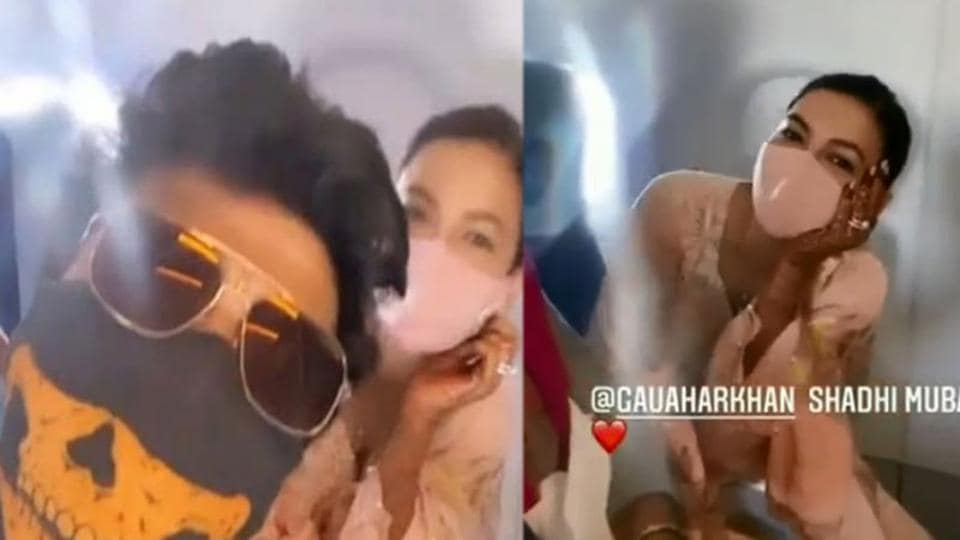 Gauahar Khan bumps into ex-boyfriend Kushal Tandon on a flight after wedding to Zaid Darbar, he reacts ‘Haaye kismat’