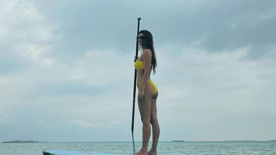 Disha Patani, Tiger Shroff drop sea and surf photos as they vacation in Maldives, see pics