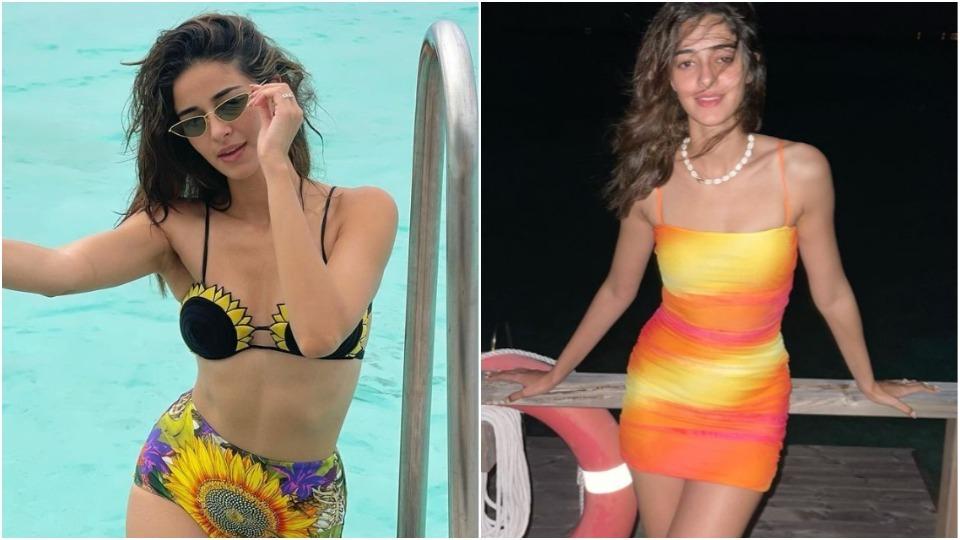 Ananya Panday is queen of floral bikinis and bodycon dresses during Maldives holiday with Ishaan Khatter