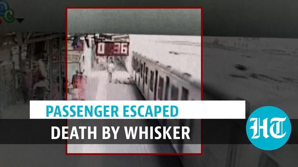 Watch Passenger Falls While Boarding Moving Train At Mumbai Station