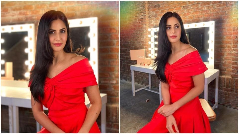 Katrina Kaif paints the town red in beautiful off-shoulder dress worth Rs  16k | Fashion Trends - Hindustan Times