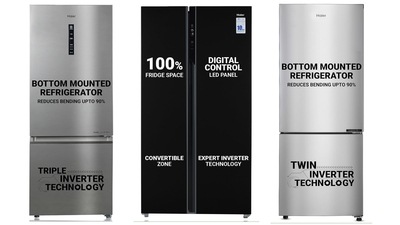 haier double door refrigerator