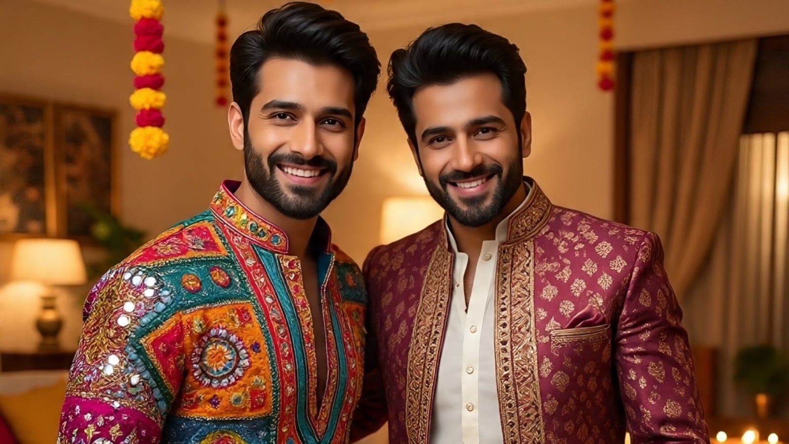 Diwali outfit inspo for men: From Nehru jackets to mirrorwork kurtas