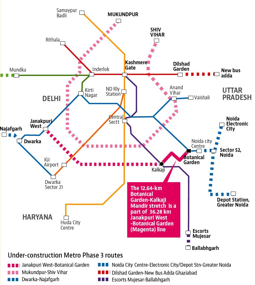 Kalkaji Metro Station Map First Look: The Delhi Metro Station Connecting Kalkaji Temple, Lotus  Temple, Nehru Place | Latest News Delhi - Hindustan Times