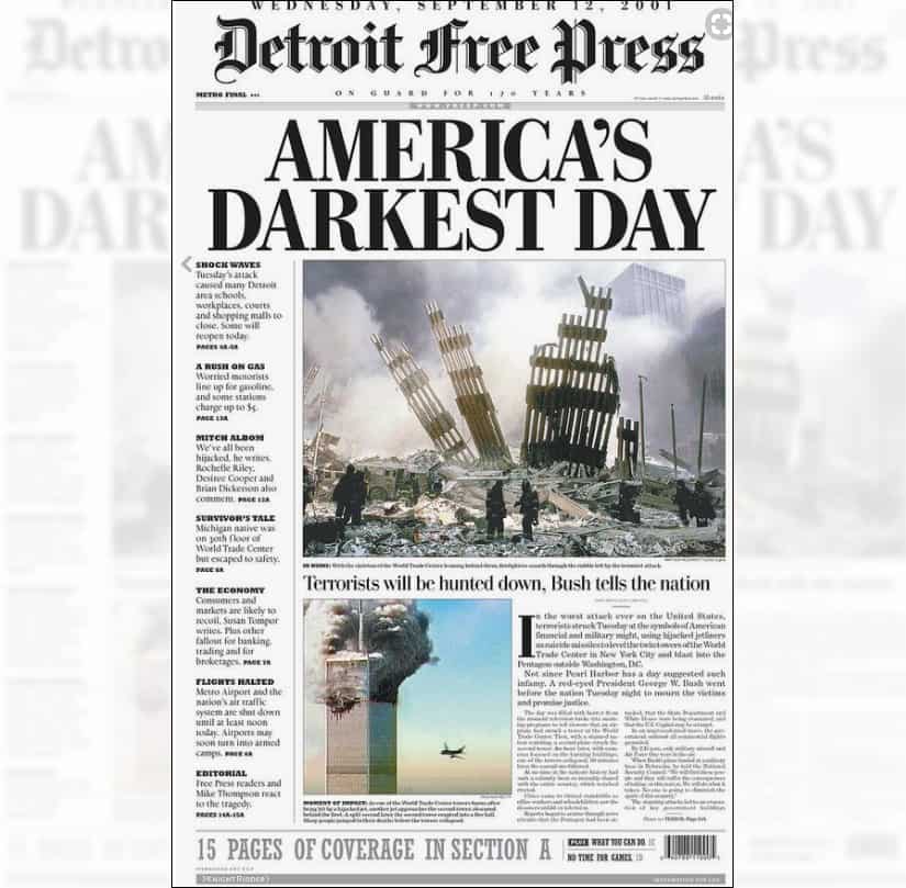 ‘Act of war’ to ‘Apocalypse’: How newspapers covered the 9/11 terror ...