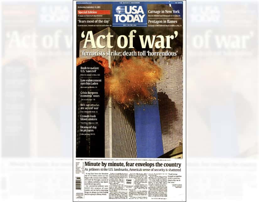 ‘Act of war’ to ‘Apocalypse’: How newspapers covered the 9/11 terror ...