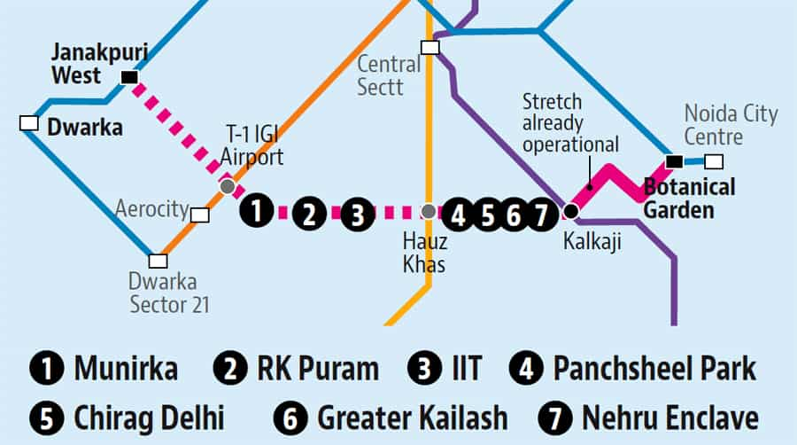 Seven new subways on Delhi Metro’s Magenta line to help pedestrians