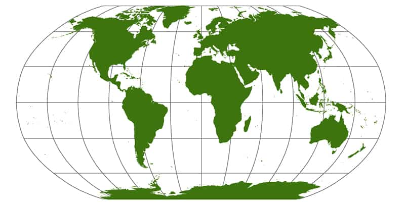 world map continents