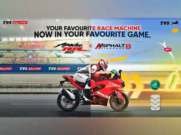 ஆஷ்பால்ட் 8: ஏர்பார்ன் உடனான TVS Apache RR 310 மோட்டர் சைக்கிள் இணைப்பு பயனாளர்களுக்கு புதுமையான அனுபவத்தை தரும் என கூறப்படுகிறது. இந்த பைக்கை கேரியர், பிளேயர் vs பிளேயர், மல்டி ப்ளேயர் ஆகிய மோட்களின் மூலம் பயன்படுத்தி கொள்ளலாம்