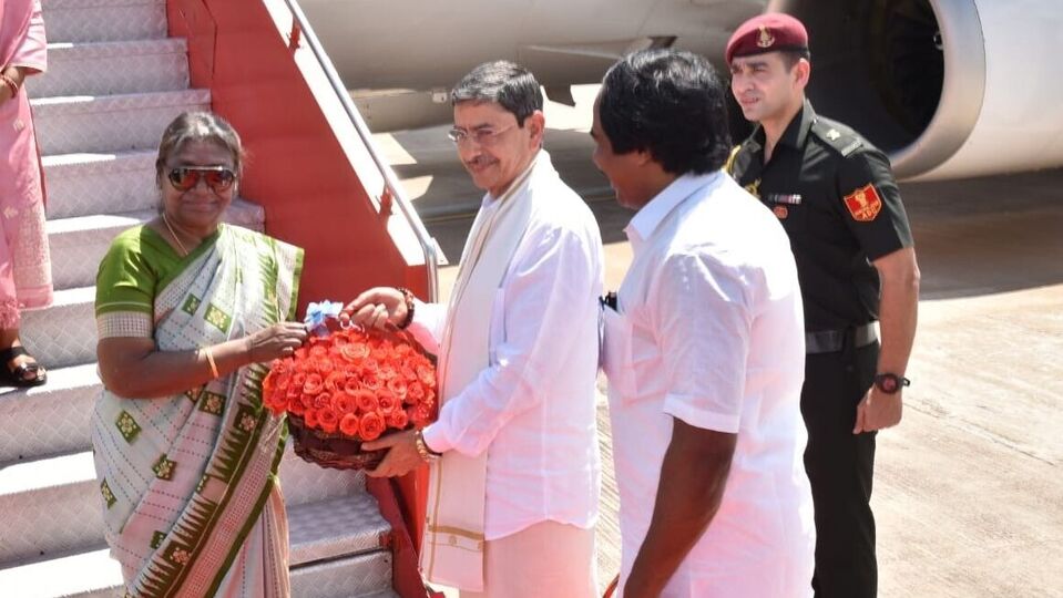 Droupadi Murumu : முதல் முறையாக தமிழகம் வந்தடைந்தார் திரௌபதி முர்மு!